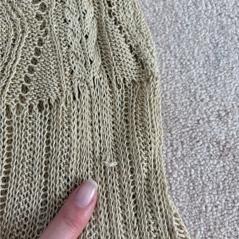 Ralph Lauren Crochet Knit Beige Maxi Slip Dress - Picture 4 of 7